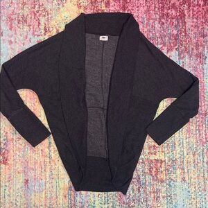 Old Navy Dark Charcoal Open-Front Shawl Cardigan